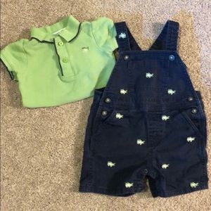 Janie and Jack Polo w/ Overalls